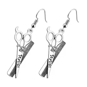 Ce013432o6m514tw 30 Days 1 Pair Andsilver Dangle Earrings Comb Thank You Gifts Scissor