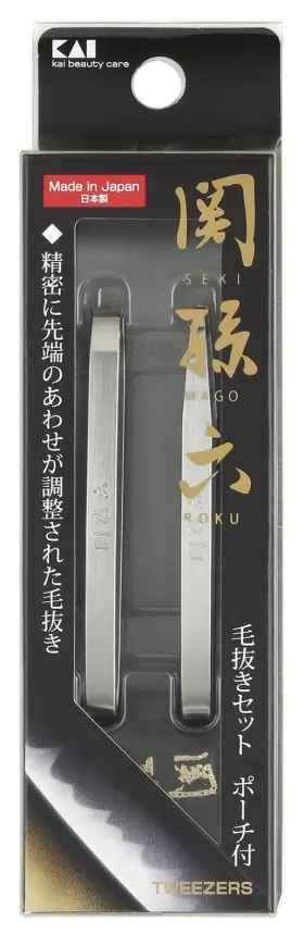 000hc1834 関 孫 六 Kai Seki Magoroku Tweezers Set With Pouch Hc1834 By