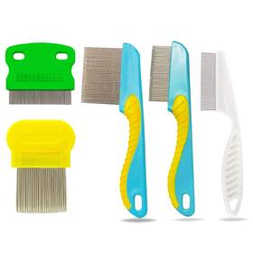 55tds 445010018097 55 Trends Hair Nit Comb 5 Pieces Stainless Steel Teeth Remove Head Nits For