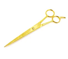 744759957269 7.5 Inch Stainless Steel Full Gold Barber Hair Cutting Salon Scissors 7 1/2 Odm