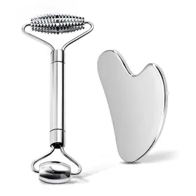 Wjgj0001 Aajp Gua Sha Facial Tools And Face Roller Set Stainless Steel Sculpting Ey
