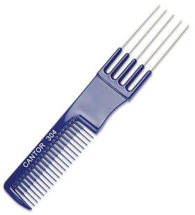 Adolfo Design 632030538194 Teasing Comb With Metal Lifts - 6 Inch Plastic Teaser Rake And Stainless Steel