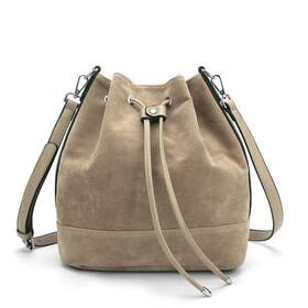 Afkomst 70186a Suede Bucket Bags For Women Medium Slouchy Shoulder Handbag And Draws