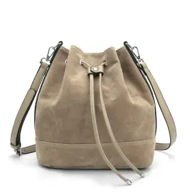 70186a Afkomst Suede Bucket Bags For Women Medium Slouchy Shoulder Handbag And Draws