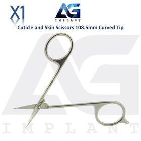 Ag Ni-kd43 Cuticle Scissors 108.5mm Stainless Steel Curved Tip Blade 22.5mm Nail Care