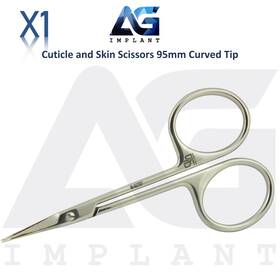 Ag Ni-kd707 Cuticle Scissors 95mm Stainless Steel Classic Curved Tip Blade 22.5mm Nail Care