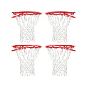 Net-3-4 Alalal 4 Pcs White Premium Quality Professional Basketball Net Replacement Bo