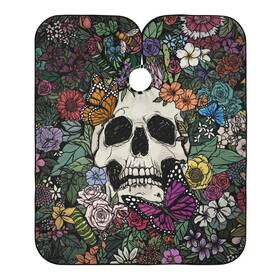 Alaza G27353363 Vintage Skull Flowers Barber Cape For Men Women Waterproof Haircut Apr
