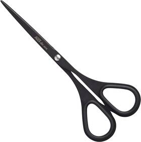 Allex 977530111642 Small Black Scissors For Office 5.5 Inch Non-stick All Purpose Slim And Thin Low