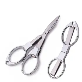 Mm-zw-0025 Allpdesky 2 Pieces Stainless Steel Scissors Anti-rust Folding Glasses-shaped M