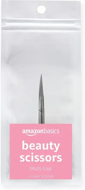 Amazon Basics 195515029407 Beauty Scissors Stainless Steel Silver
