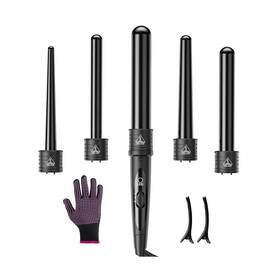 Amgcive 192408518932 5 In 1 Curling Wand Set Iron Interchangeable Ceramic Barre... Fast Ship