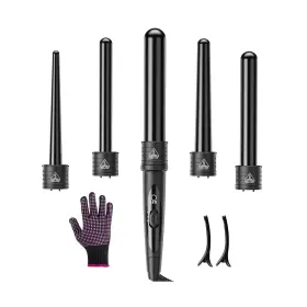 Amgcive 192408518932 5 In 1 Curling Wand Set Iron Interchangeable Ceramic Barre... Fast Ship