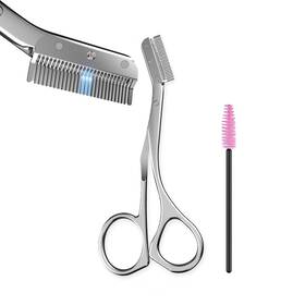 Amsally Afz24091101 Eyebrow Grooming Scissors Stainless Steel With Comb For Wom