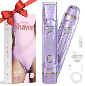 Amsoup 745166211951 Dermave Bikini Shaver - Electric Trimmer For Women Waterproof Dual He