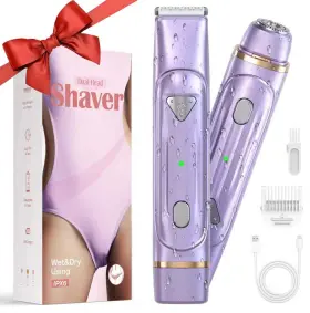 Amsoup 745166211951 Dermave Bikini Shaver - Electric Trimmer For Women Waterproof Dual He