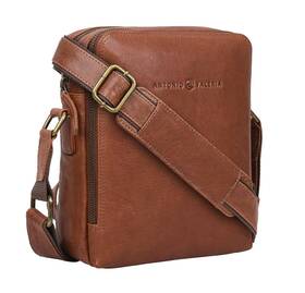 Antonio Valeria Avl192rew8017 Alex Washed Leather Crossbody Bag Redwood