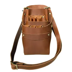 Aolaso 645312804153 Scissor Pouch Belt Cowhide Leather Salon Barber Hairdressing Holster