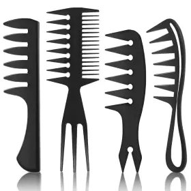 Aphrordity-22018 Aphrordity 1 4 Pcs Styling Comb For Men Pompadour Hairstyling Wide Tooth Curly Ha