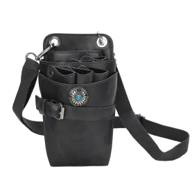 As The Discription Shown 803494436231 Retro Hair Shear Bag Soft Pu Leather Stylist Tool Holder For Salon Fer