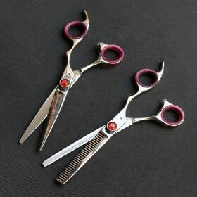 Asami Art6148-art6150 2 Pc Pro Hair Cutting And Thinning Japanese Steel Scissors - 6148-6150