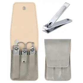 L5-vtjp-10xn Atimier Nail Clipper Set Gifts For Men 6 Pcs Case Fingernail Christmas Stock