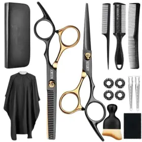 Auliky 692401231970 Hair Cutting Scissors Shears Kits 15 Pcs Professional Hairdressing S