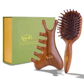 Comb-c1 Aurift Comb-c1&c3 4 In 1 Gua Sha Tool And Hair Detangler Brush Set Christmas Gifts For Women Gu