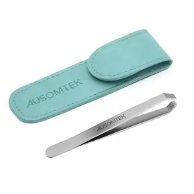 Brtw-sss-96wdqp Ausomtek Beard Tweezers White Hair Plucking Stainless Steel Fine Remo