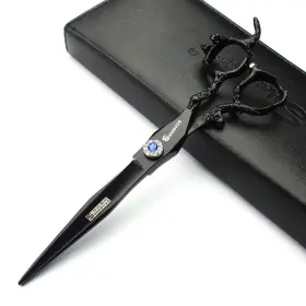 Axemoore 750958247100 7 Inch Salon Personalized Scissors 19 Cm Cool Black Hair Styling S