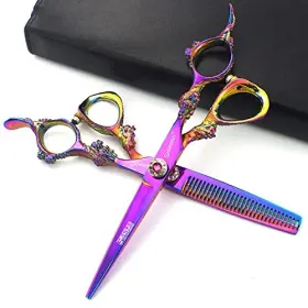 Axemoore 750958248374 6 Inch Professional Hairdressing Scissors Set Hair Clipper/household Stainless S