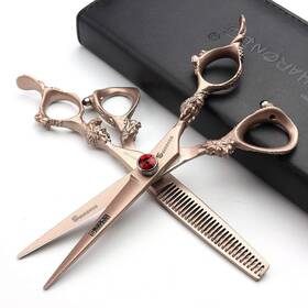 Axemoore 750958259882 Professional Japanese Hair Scissors - 440c Stainless Steel/rose Razor Edge 6