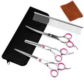 Azddur 192817176587 Pet Dog Grooming Scissors Set 4 Pcs Stainless Steel Professional T