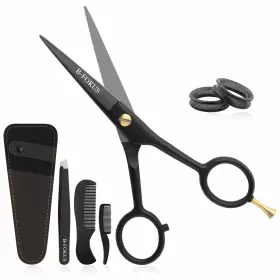 B-fokus 650311597630 5 Inch Professional Mustache And Beard Scissors Black German Stainless Steel Musta B-fokus 650311597630 5 Inch Professional Mustache And Beard Scissors Black German Stainless Steel Musta
