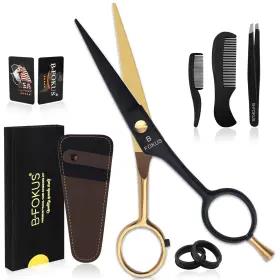 Fb-ssg-301 B-fokus 5 Inch Professional Beard Mustache Scissors With 1 Comb Tw Fb-ssg-301 B-fokus 5 Inch Professional Beard Mustache Scissors With 1 Comb Tw