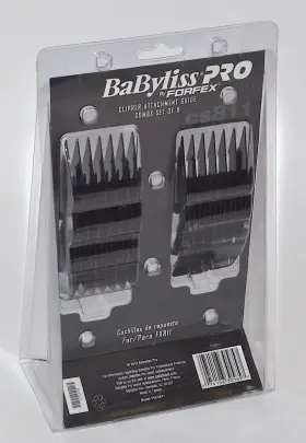 Cs811 Babylisspro Babyliss Pro Set Of 8 Clipper Attachment Combs New Cs811 Babylisspro Babyliss Pro Set Of 8 Clipper Attachment Combs New