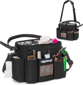 Bs-04801 Bafaso Insulated Hairdresser Bag With Adjustable Waist Belt 54 Inches Black