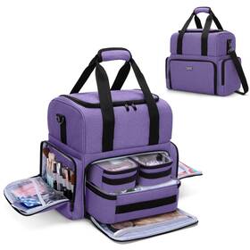 Bafaso Bs03202 2 Layers Large Travel Makeup Bag With 3 Inner Removable Pouches Hair