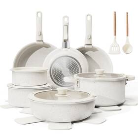 Bazova Bz107 22-piece Pots And Pans Set Non Stick With Removable Handles Cerami... Fast Ship