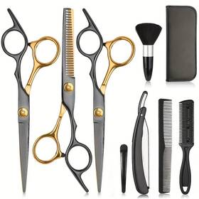 Bbtee 705353704284 14pcs Hair Scissor Professional Set Stainless Steel Barber Supplies Cutting Thin