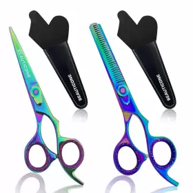 Beauticone 065016995219 Hair Cutting And Thinning Scissors Set Professional Stainless Steel Barber Sc