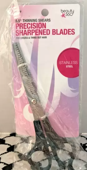 976985 Beauty 360 Thinning Shears 6.5 Inch Percision Stainless Steel Sharpened Blades Nip 976985 Beauty 360 Thinning Shears 6.5 Inch Percision Stainless Steel Sharpened Blades Nip