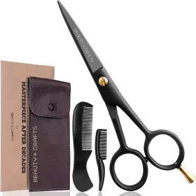 Beauty & Crafts 313026987973 And Crafts- 5ftft German Beard Mustache Scissors - 2 Comb For Facial