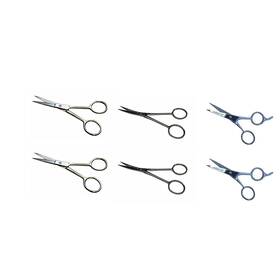 Belle Draft 196852621842 Mustache Scissors 6 Piece Set - 2 Straight 4.7 Inches Each