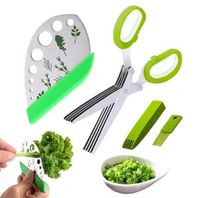 Benekiy 883343647695 Scissors Herb Stripper Tools Kits 5-blades Stainless Steel W