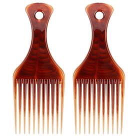 Beomeen Bme006 Curly Hair Pick Comb 2 Pack Smooth Afro Lift Detangle Wide Tooth No Frizz Ha
