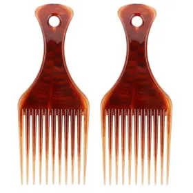 Bme006 Beomeen Curly Hair Pick Comb 2 Pack Smooth Afro Lift Detangle Wide Tooth No Frizz Ha