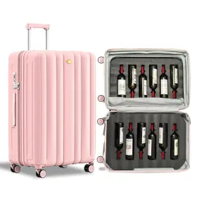 Wica03 Besutosera Wine Suitcase For Airplanes 12 Bottle Capacity Durable Shipping Box W