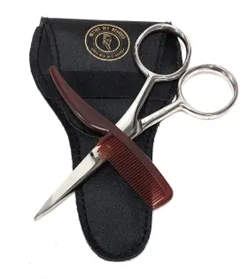 Bob07 Better Off Bearded Mustache Grooming Kit - Scissors For Men Precise Facial Hair Tri