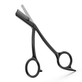 Bezox S35bk Eyebrow Scissors With Comb - Stainless Steel Trimmer For Women And